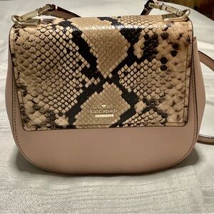 KATE SPADE NY Cameron Street Byrdie Small Snakeskin Embossed Leather Crossbody